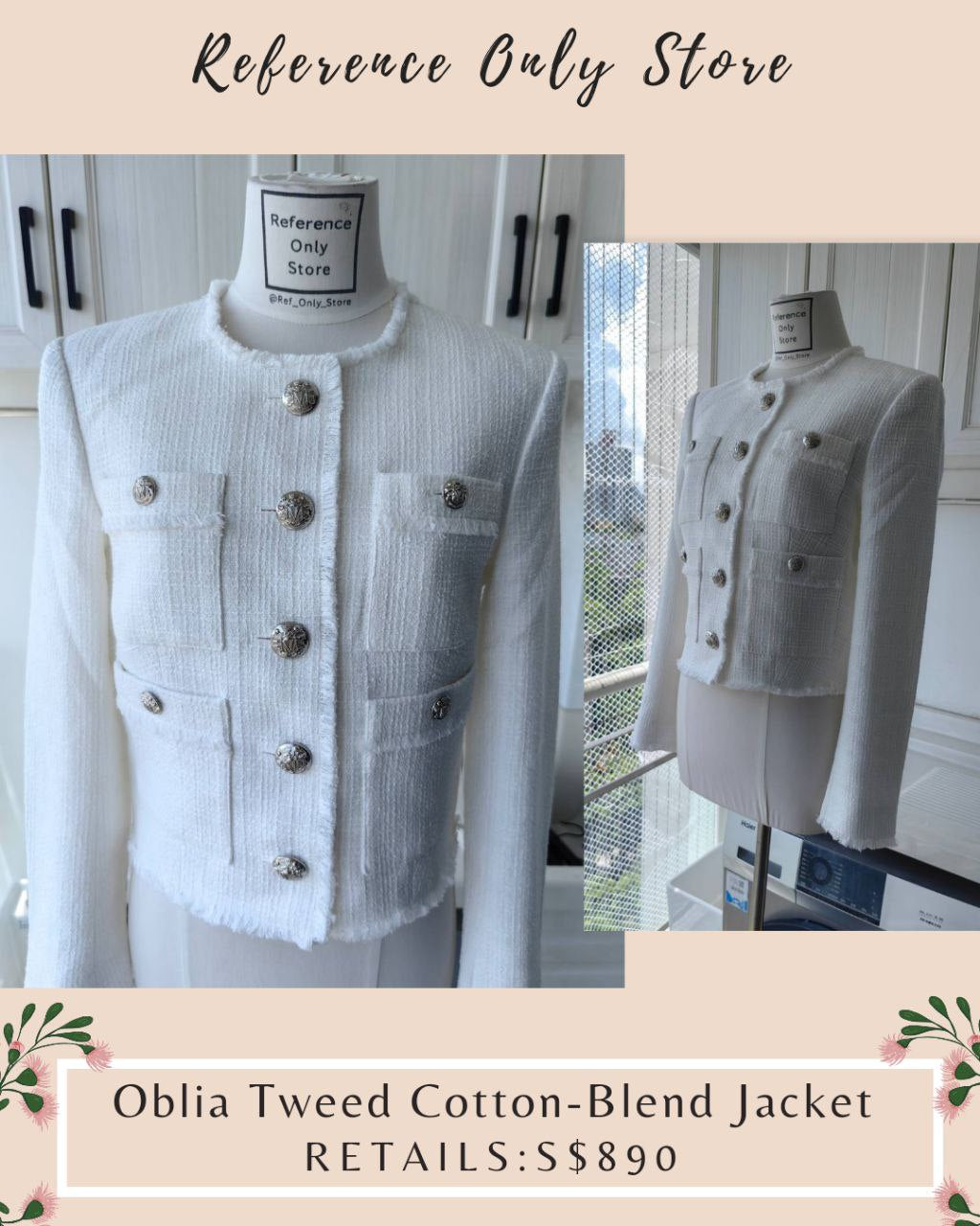 VB Oblia Tweed Jacket Cotton cotton blend