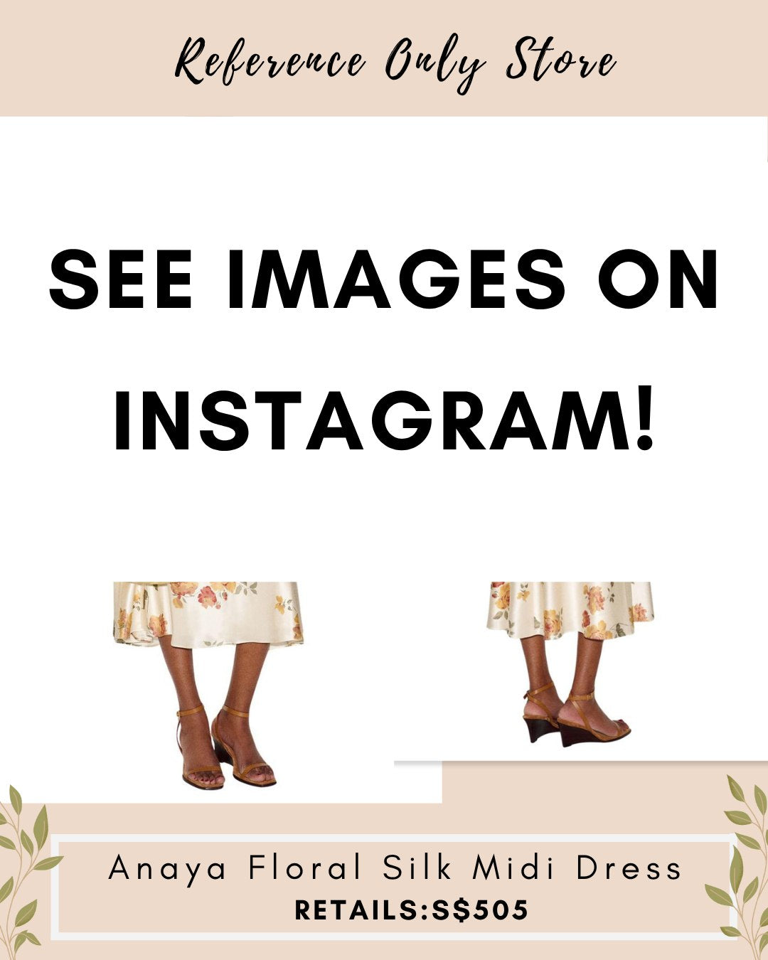 Ref Anaya floral silk midi Dress