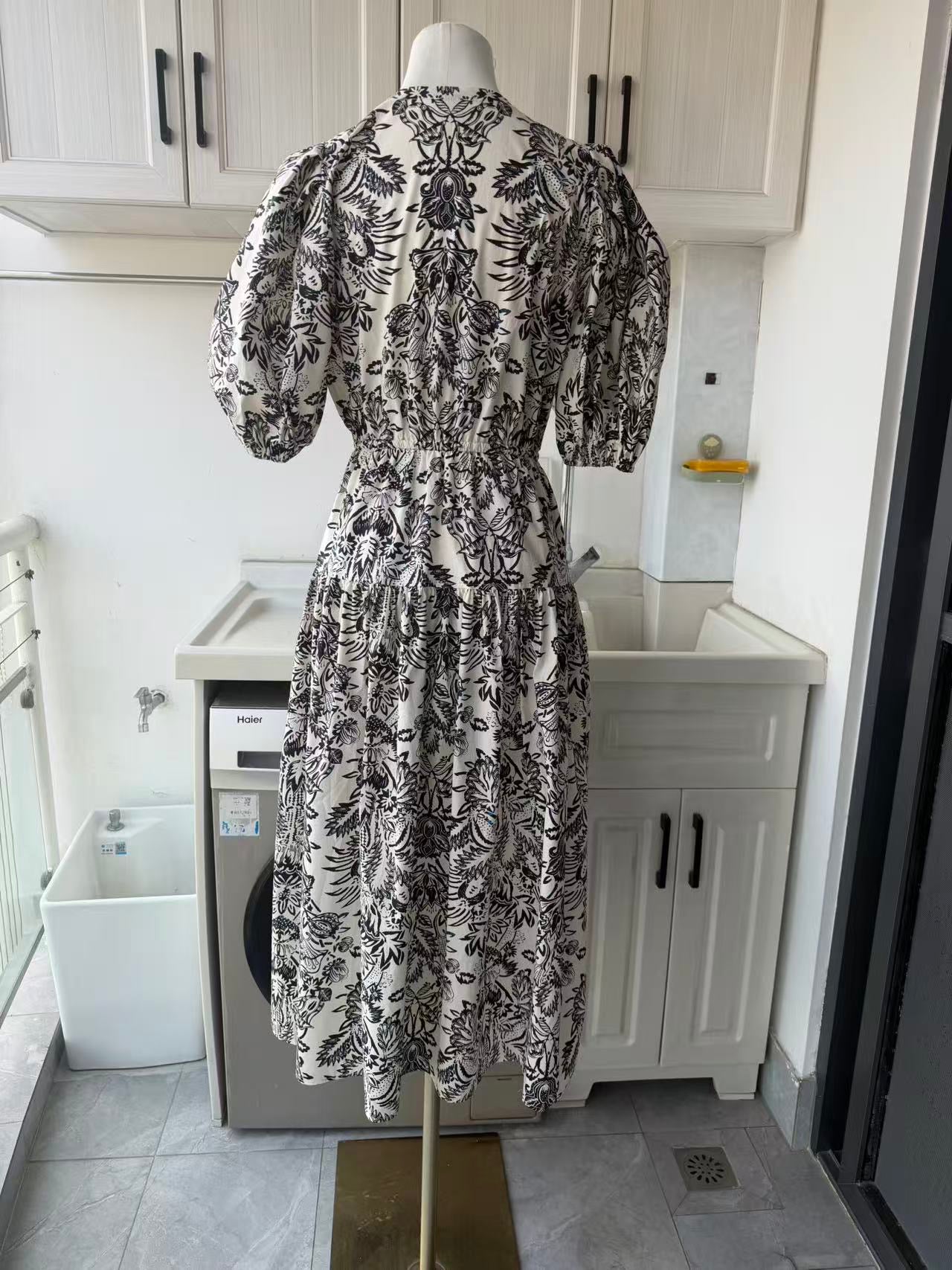 UJ Harriet cotton puff sleeve midi dress