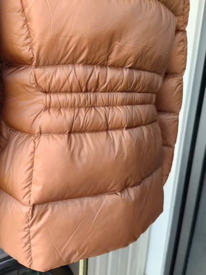 MC Boed Hooded shearling trimmed short down jacket