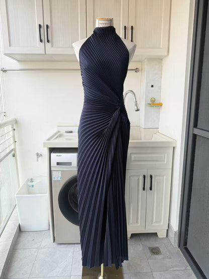 ALC Romy Pleated satin gown
