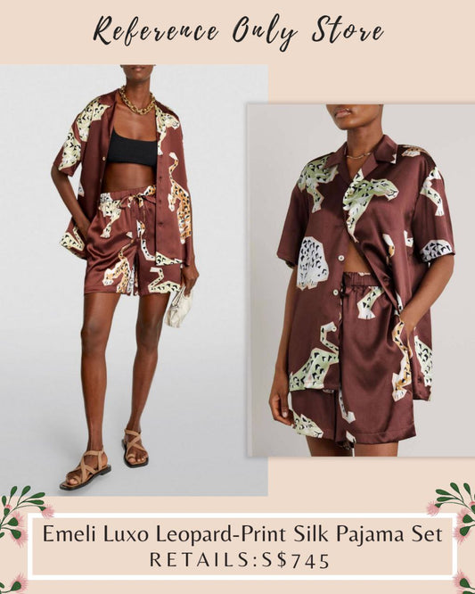 Ovh Luxo Leopard Silk Pyjamas set