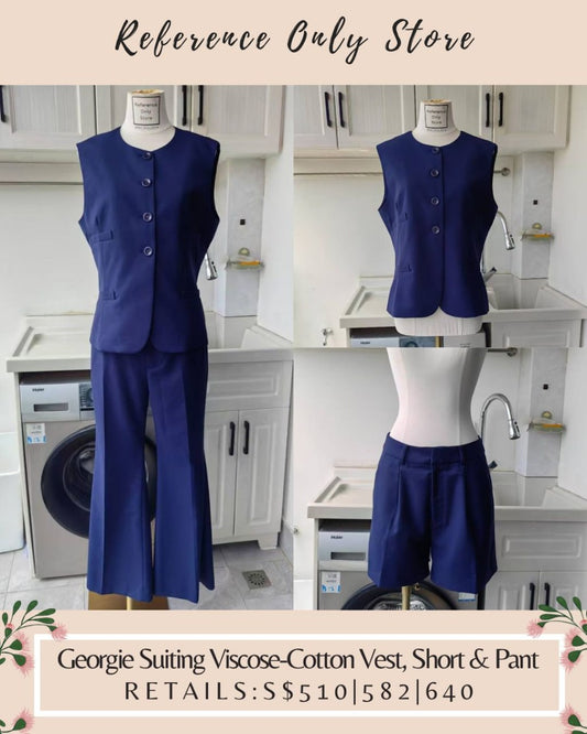 ALC Georgie suiting viscose cotton blend vest pant shorts