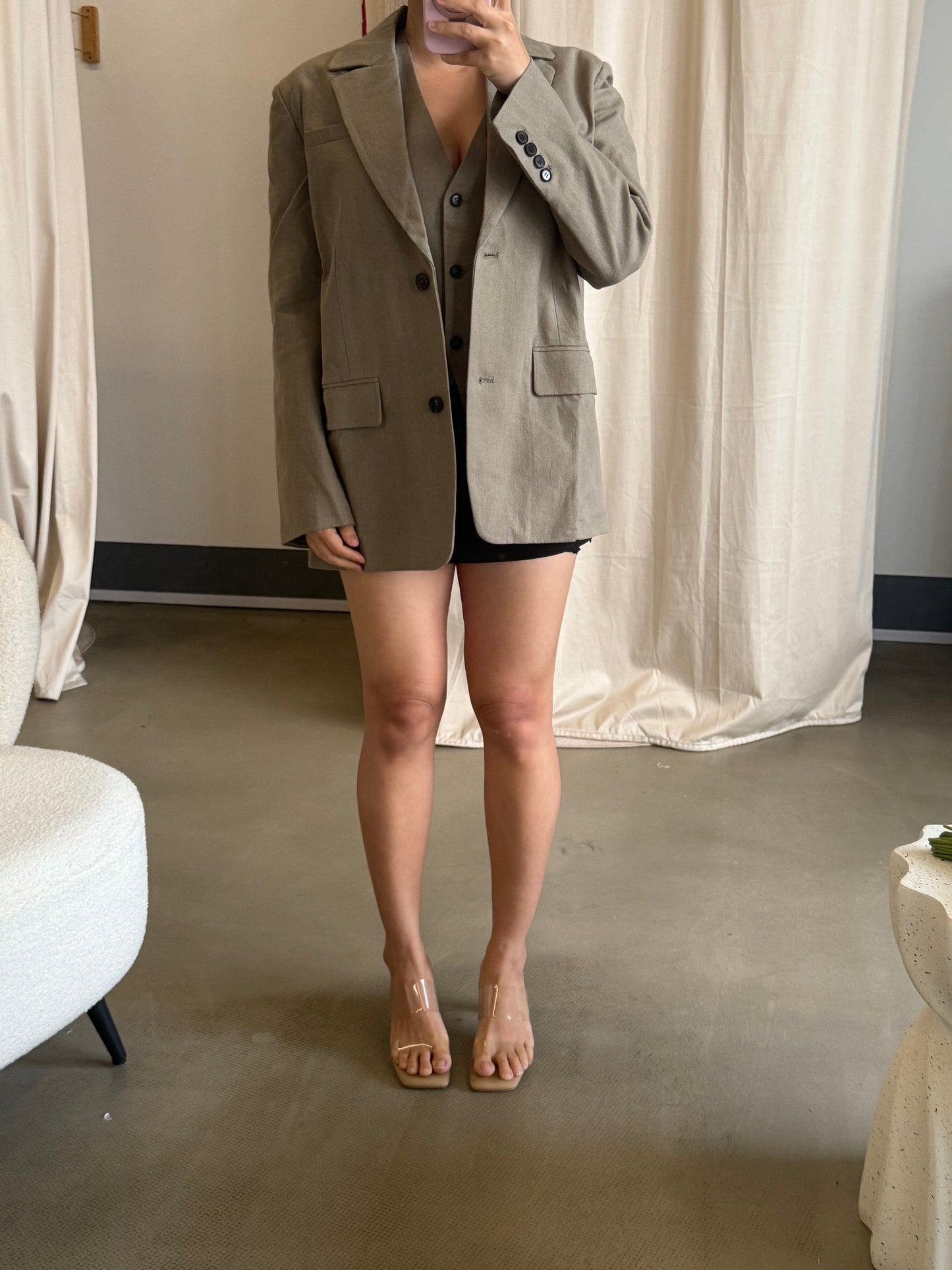 AA Cotton linen helena vest and Ina Jacket