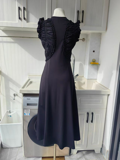 UJ Shiva sleeveless ruffled cotton midi dress
