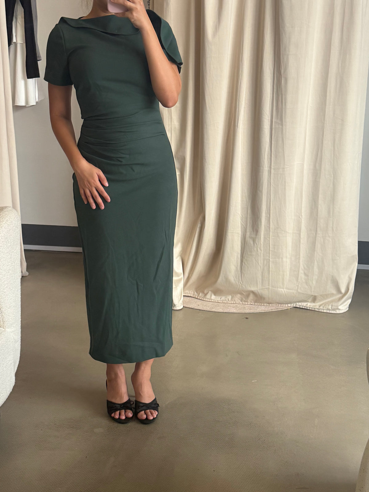 RS Hilary viscose blend midi dress