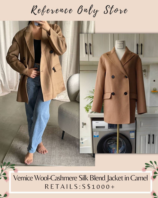 MM Vernice Wool Coat in Brown