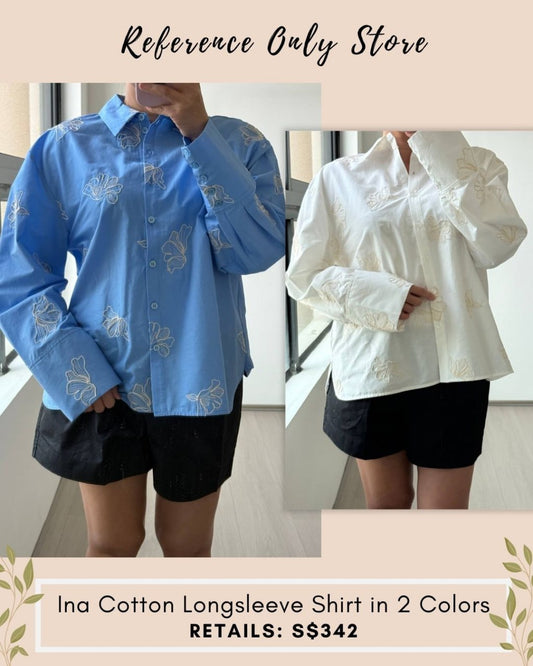 HM Ina cotton long sleeve shirt in 2 colors