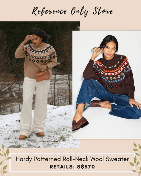 MM Hardy Patterned roll neck wool sweater