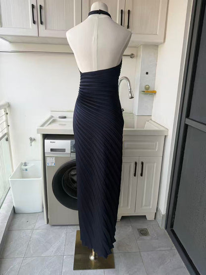 ALC Romy Pleated satin gown