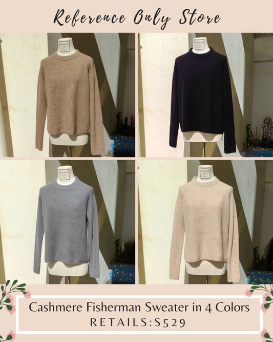 JK Cashmere Fisherman Sweater in 4 colors