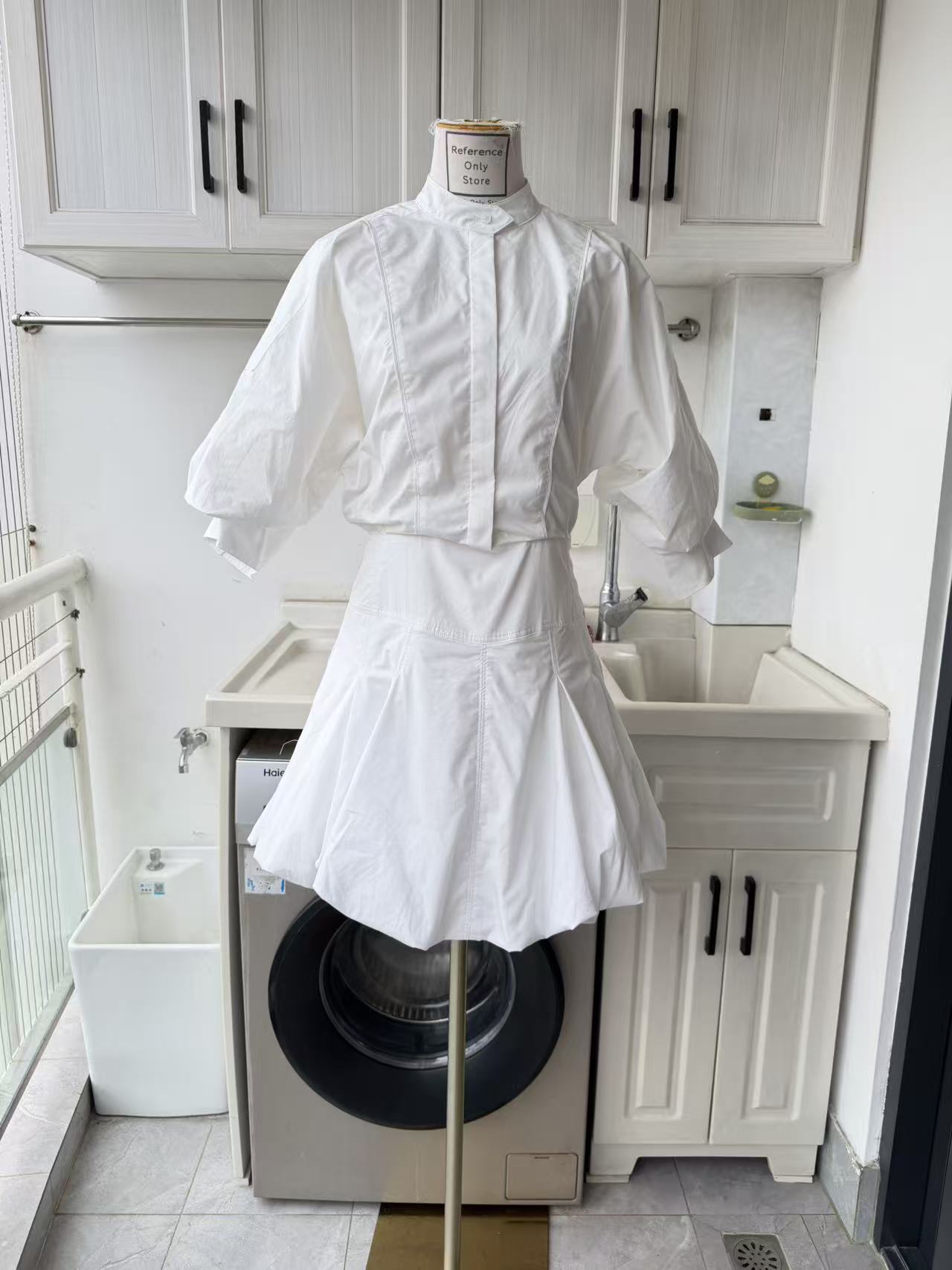 SK Effie bubble cotton blend mini dress