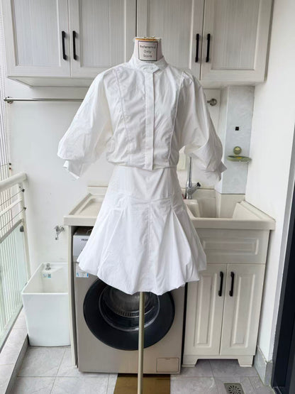 SK Effie bubble cotton blend mini dress