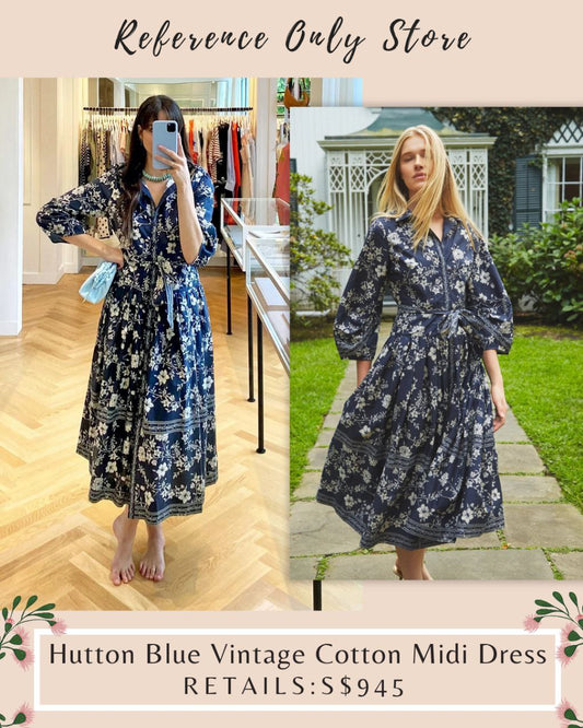 Cc Hutton Blue Vintage Midi dress