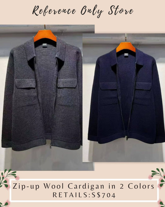 BSS Men’s Zip Up Wool Cardigan in 2 colors