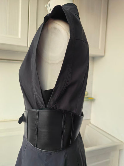 SK Mini Black cotton blend dress