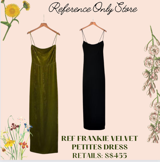 Ref Frankie silk blend velvet petites dress