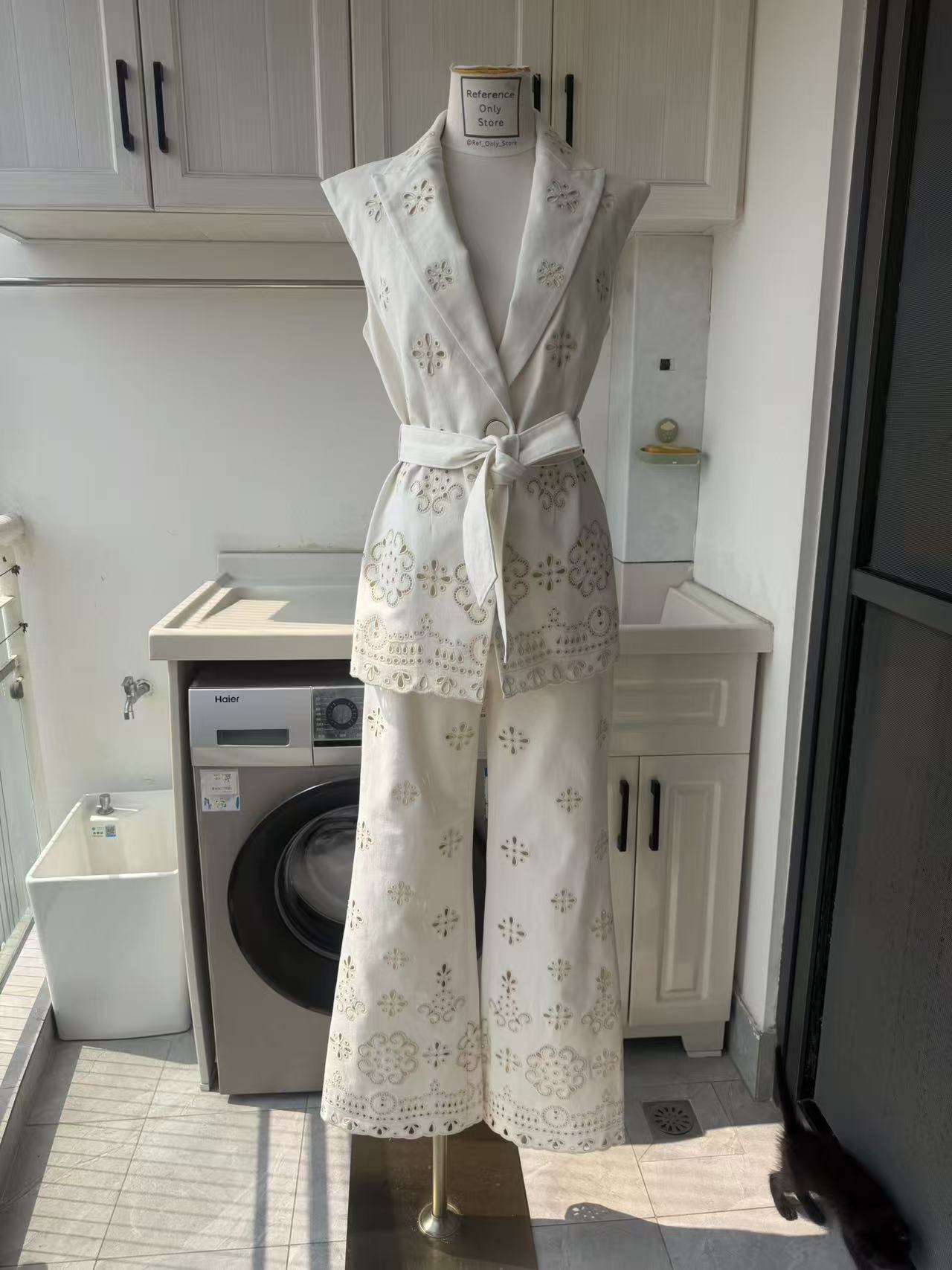 VB Eyelet embroidered Townes vest and komi pants
