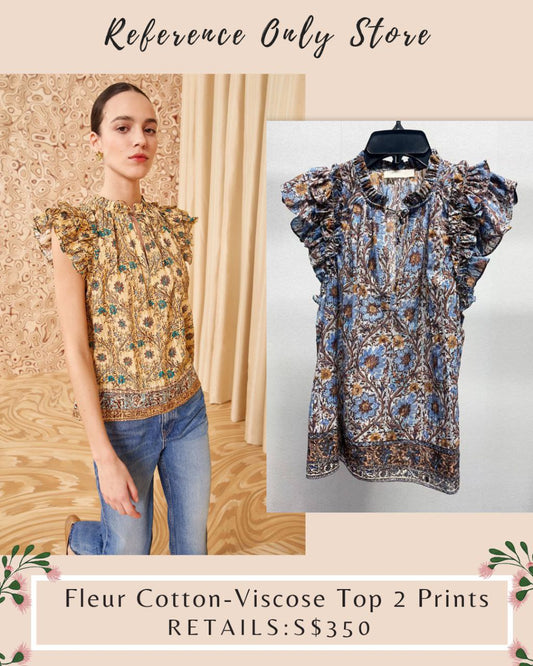 UJ Fleur cotton viscose blouse top