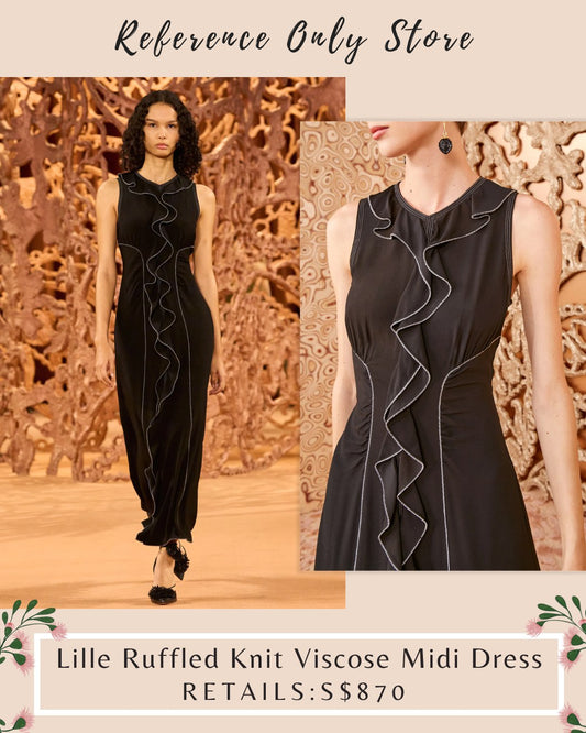 UJ Lille Ruffled Knit Viscose Midi Dress