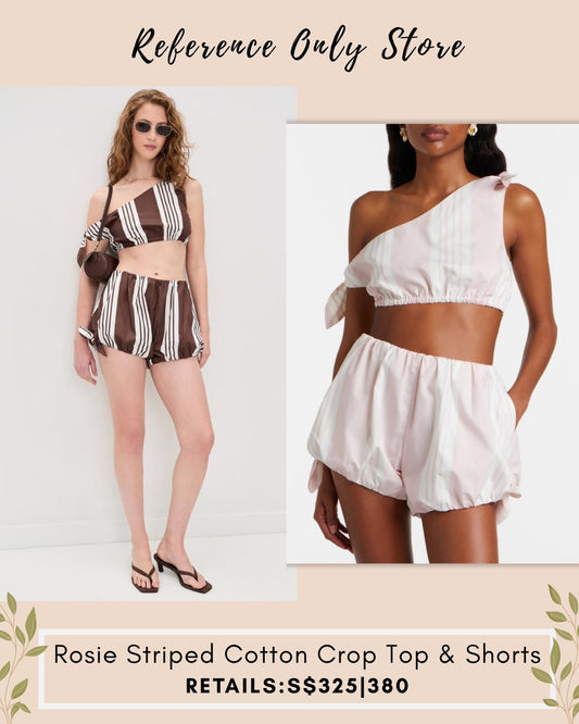 PSS Rosie striped cotton crop top and shorts