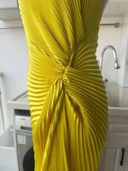 ALC Romy Pleated satin gown