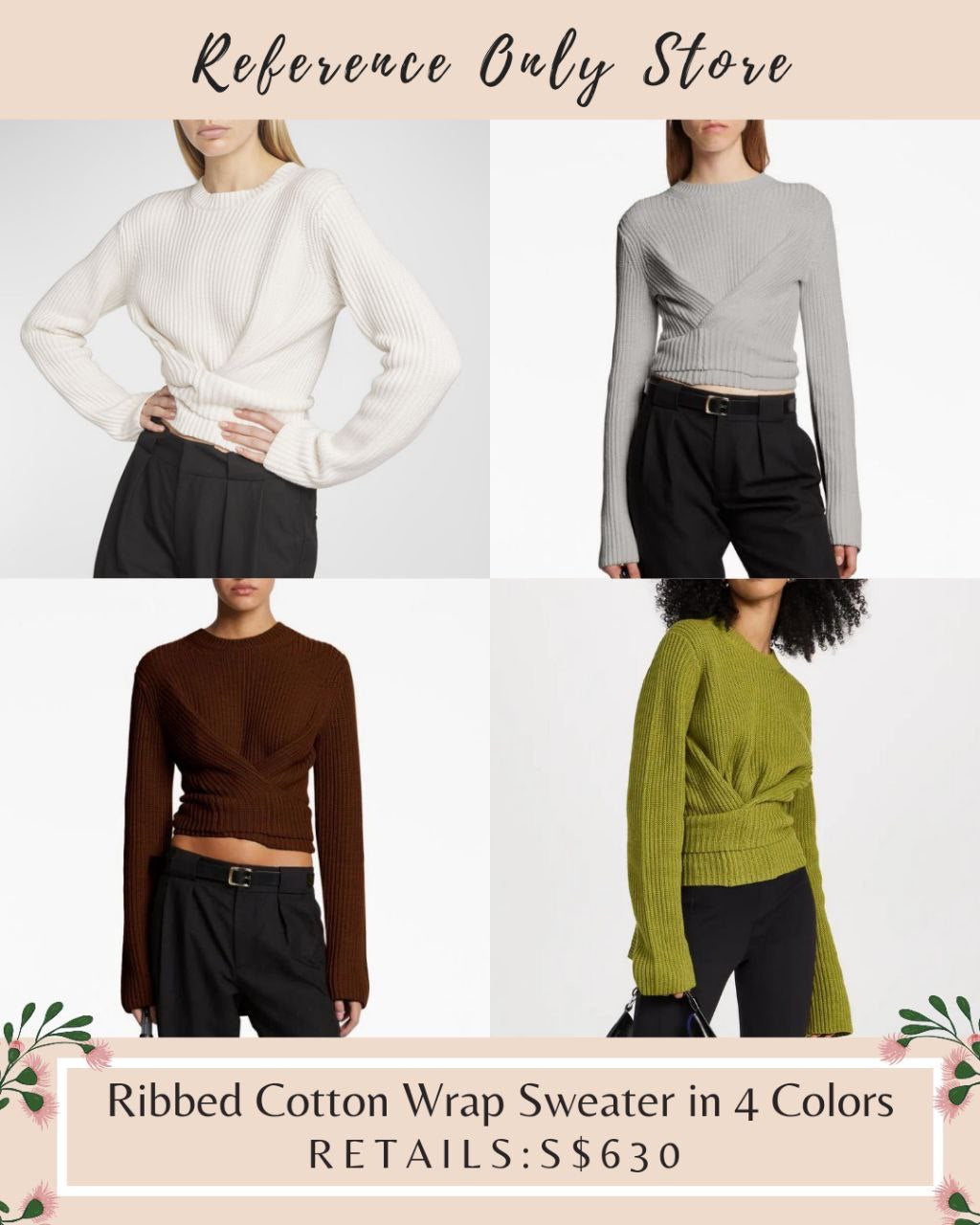 PS Ribbed Cotton Wrap Sweater in 4 colors