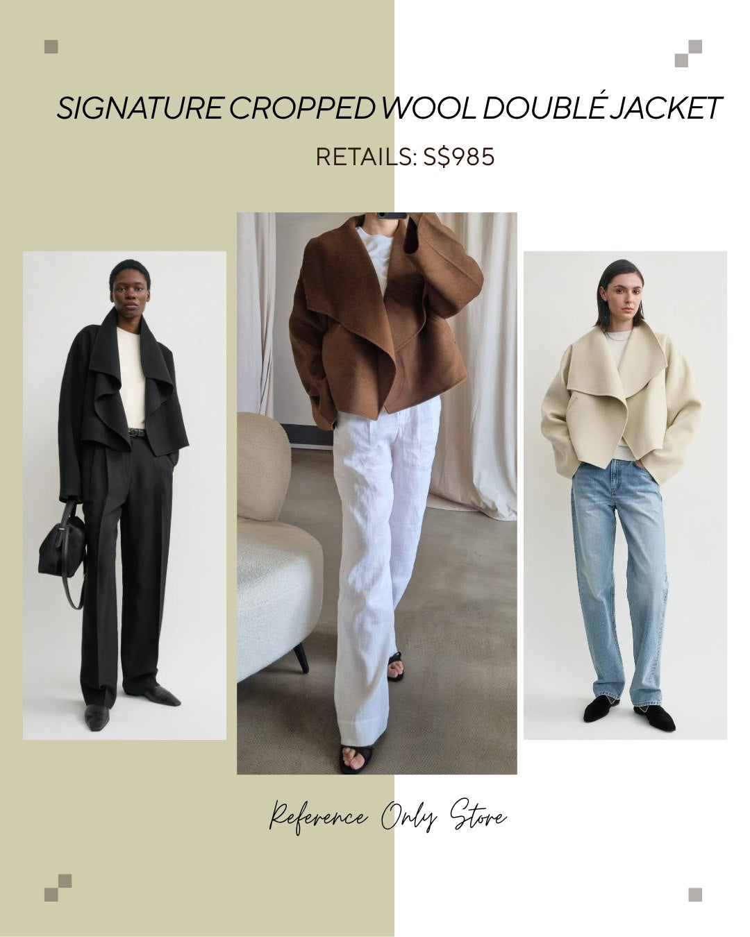 Tot signature double wool coat in 3 colors