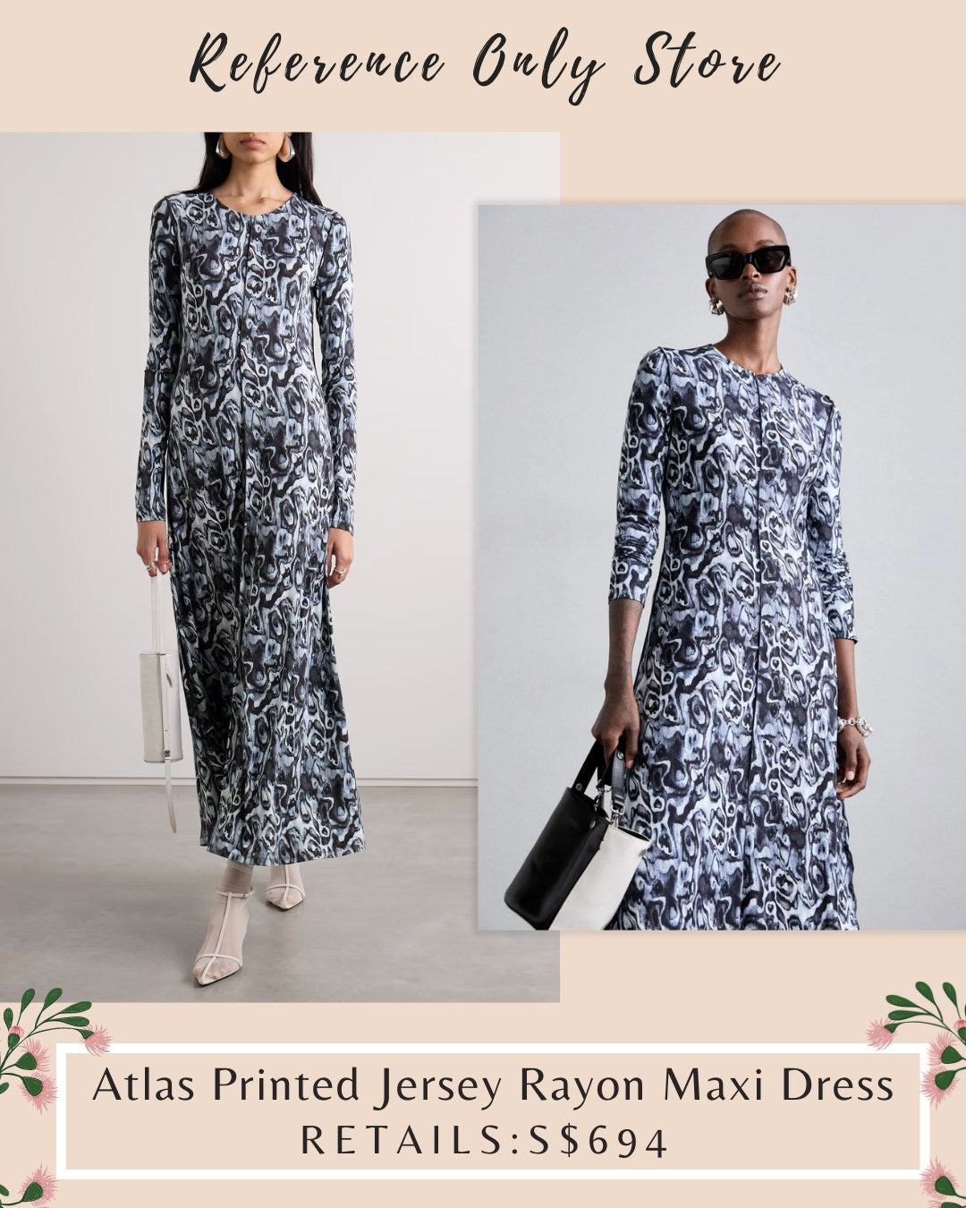 PS Atlas Printed Jersey rayon maxi dress