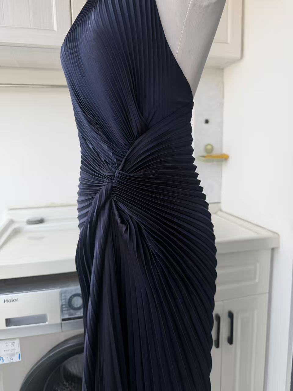 ALC Romy Pleated satin gown