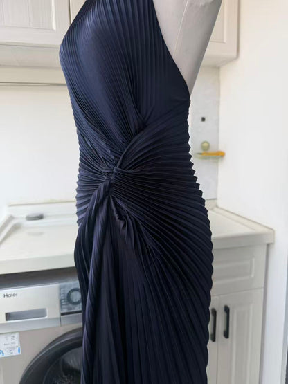 ALC Romy Pleated satin gown