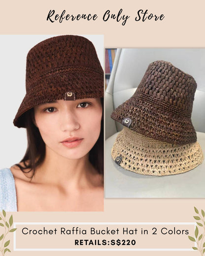 MJ Crochet raffia hat in 2 colors