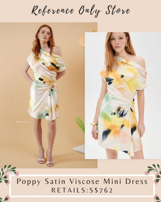 ALC Poppy Satin Viscose Mini Dress