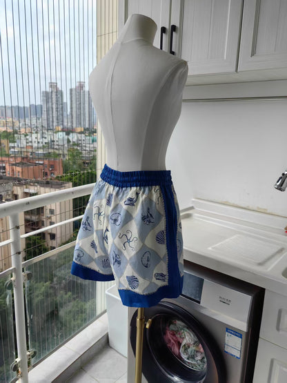 AM Pia Printed linen shirt and shorts