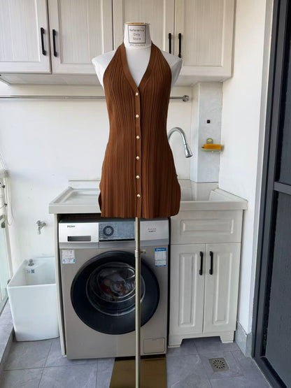 VB Viscose blend pants and vest top in dark whisky