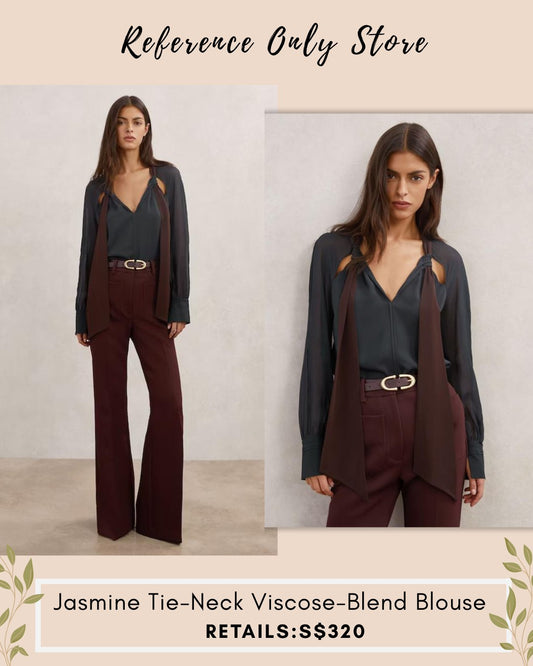 RS Jasmine tie neck viscose blend top