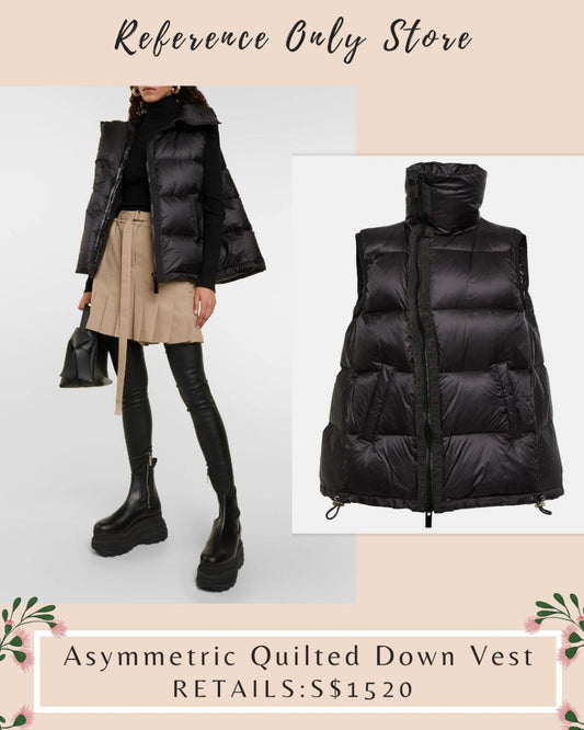 SC Asymmetrical quilted down jacket