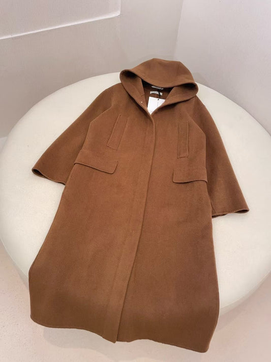 MM Park wool coat in dark camel