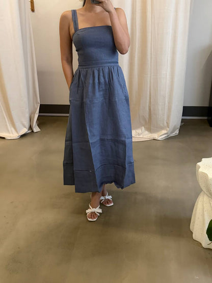 2 colors ! Ref Everett Linen midi dress