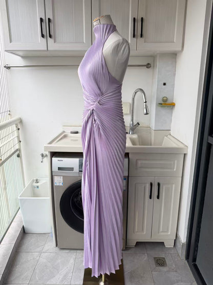 ALC Romy Pleated satin gown