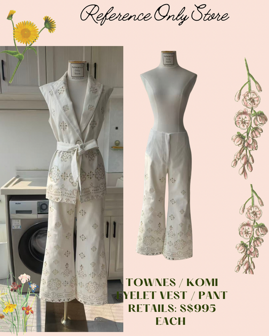 VB Eyelet embroidered Townes vest and komi pants