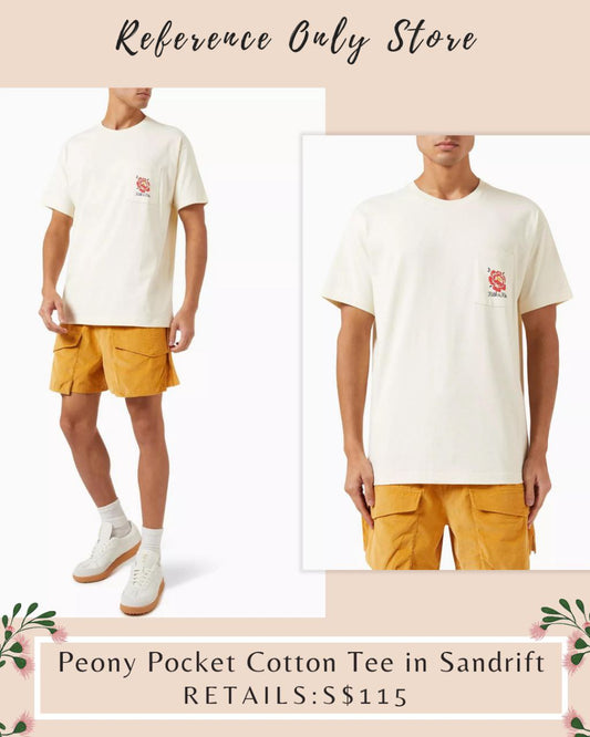 Kth Men’s Peony Pocket Cotton Tee Shirt