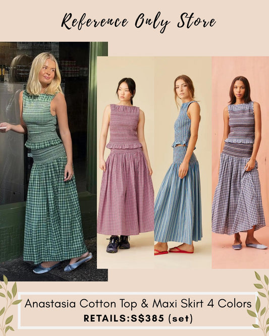 RB Anastasia cotton smocked top and skirt