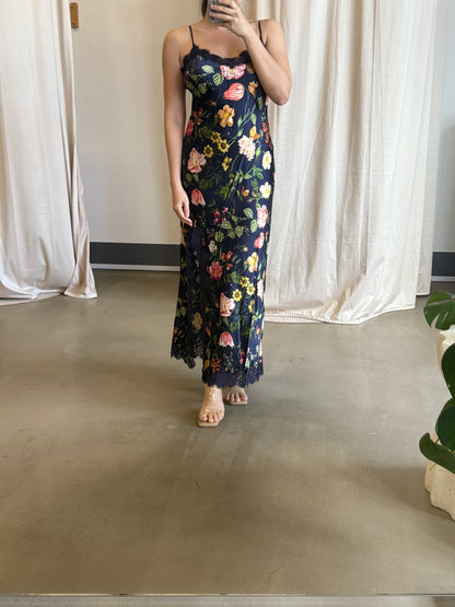 CC Granada floral silk midi dress