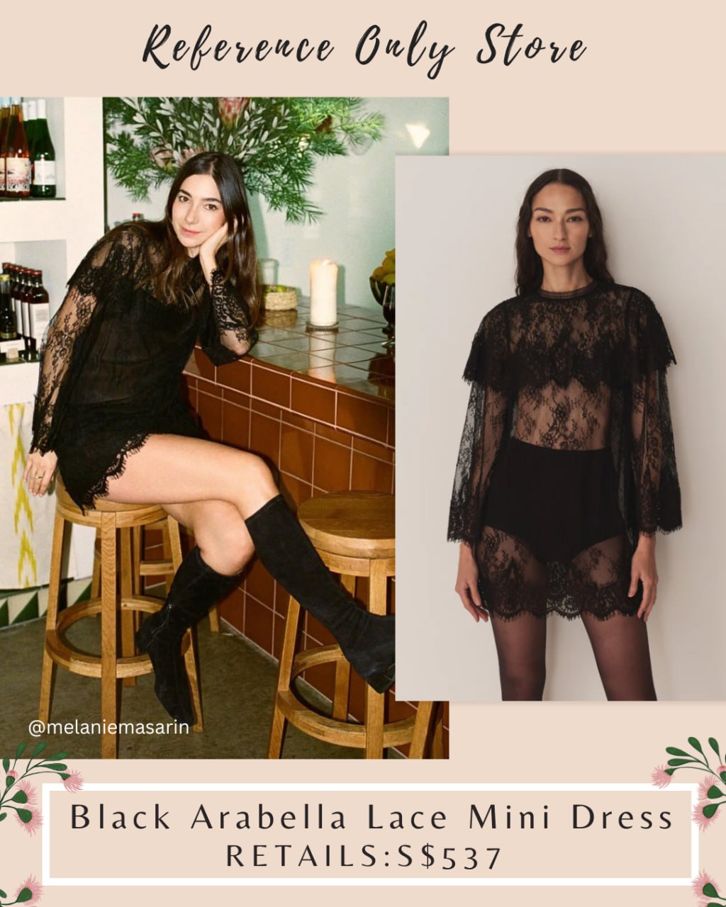 DN Black Arabella Lace Mini Dress