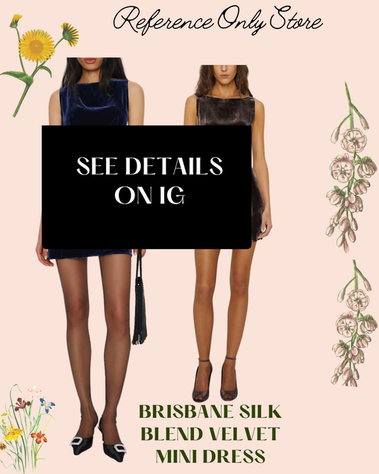 Ref Brisbane velvet silk blend mini dress