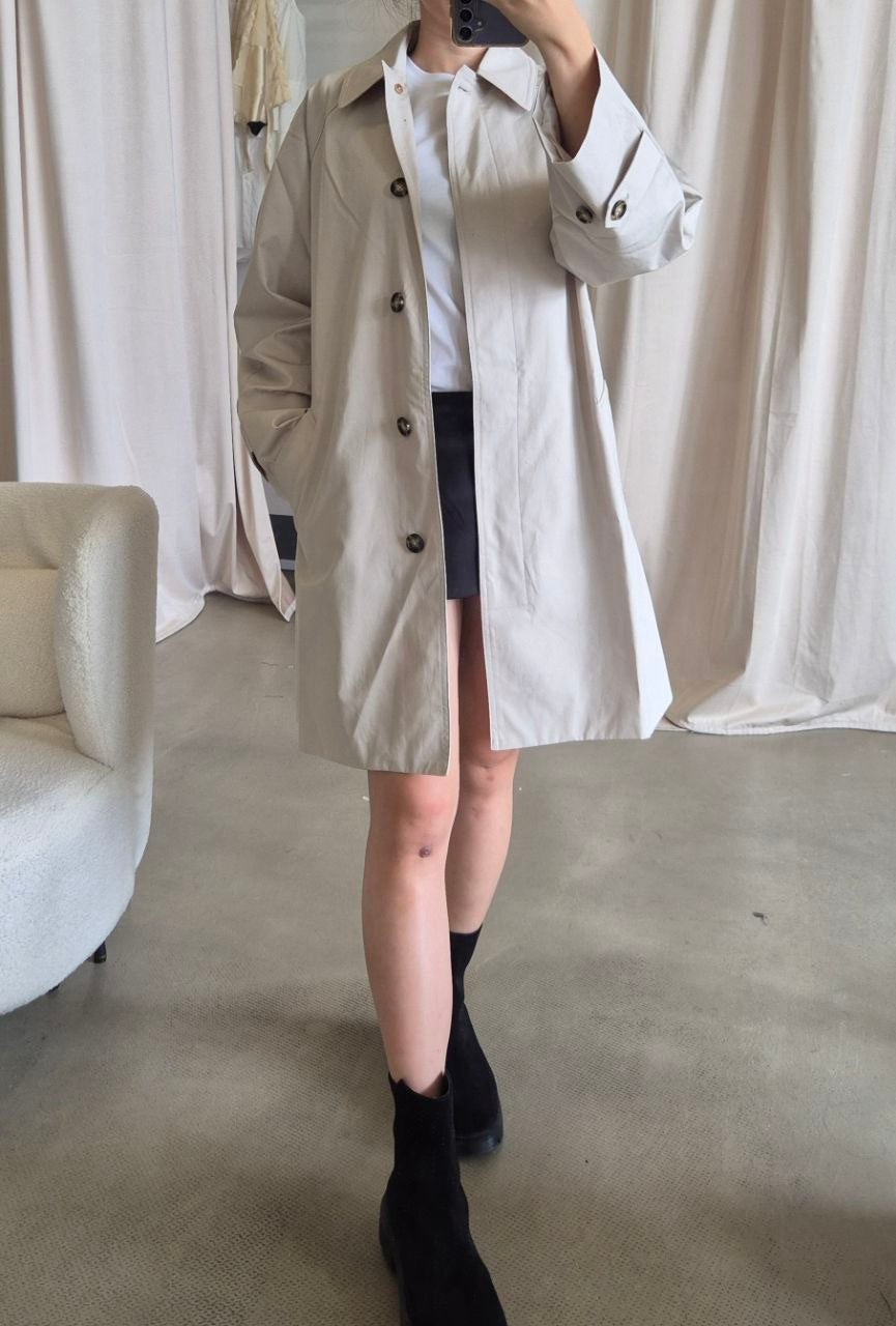 TR Amaya cotton trench in beige