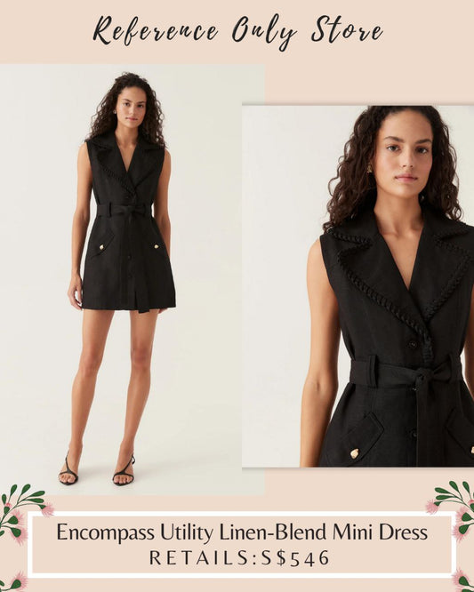 Aj Encompass Utility Linen Blend mini dress
