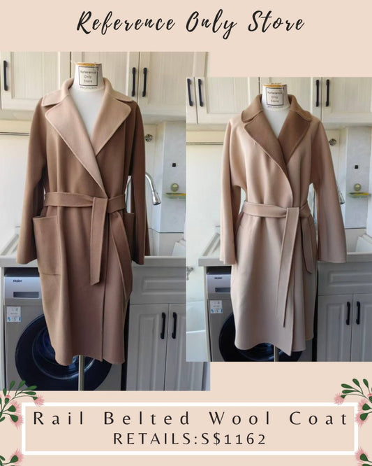Factory clearance! Mm Reversible Rail belted wool coat