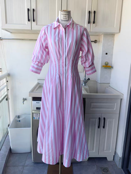 sk Jazz midi cotton shirt dress